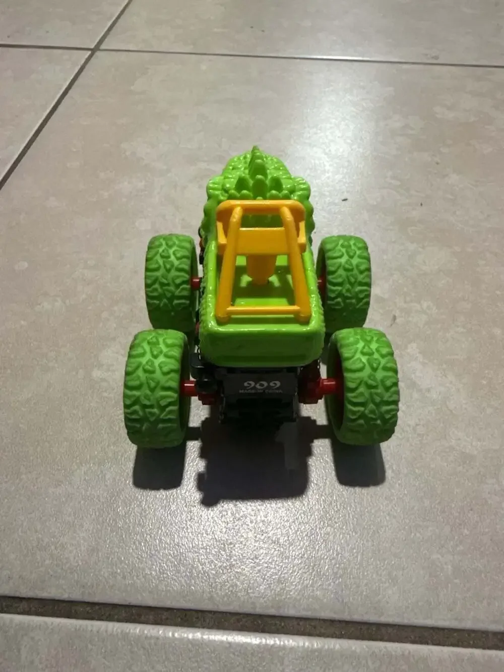 Green Dinosaur Monster Truck 360 Degree Rotation Stunt Toy Car